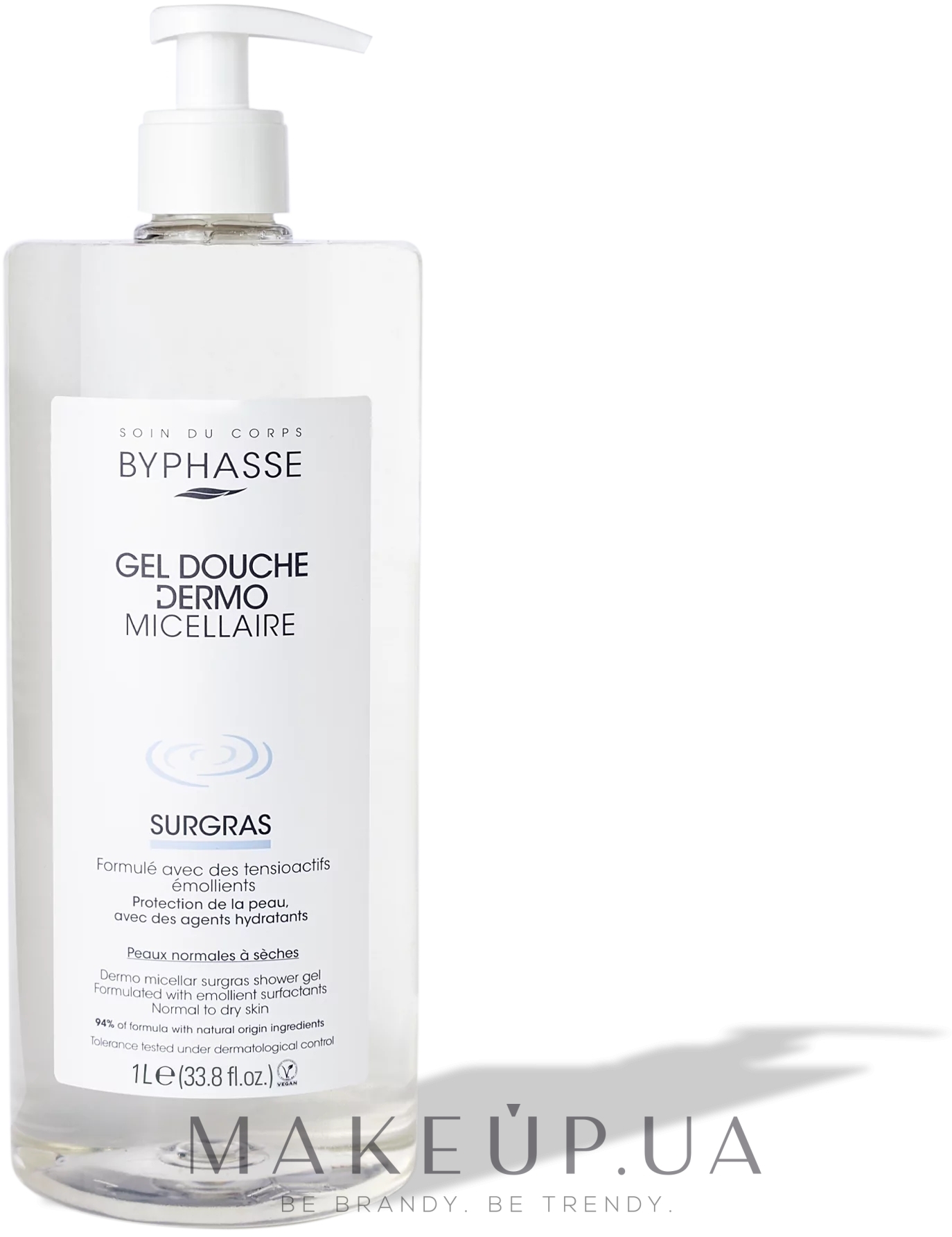 Гель для душу, для нормальної та сухої шкіри - Byphasse Surgras Comfort Dermo Shower Gel Normal To Dry Skin — фото 1000ml