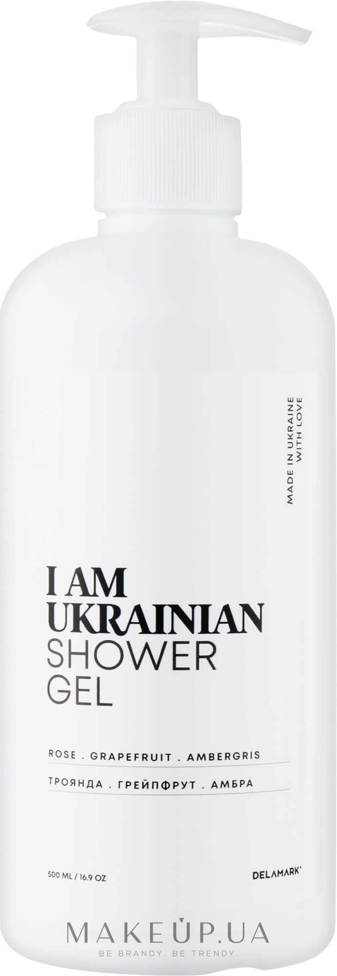 Гель для душа с ароматом розы, грейпфрута, амбры - I Am Ukrainian Shower Gel — фото 500ml