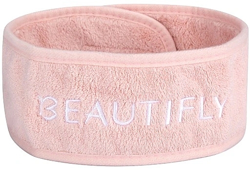 Косметична пов'язка на голову, рожева - Beautifly — фото N1