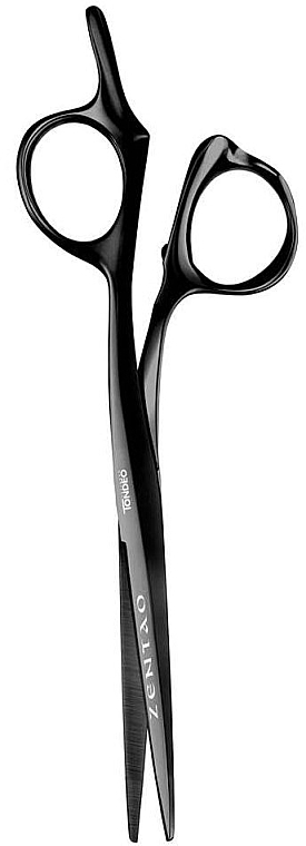 Ножиці перукарські прямі 9045, 16.51 см, чорні - Tondeo Zentao Black Offset 6" — фото N1