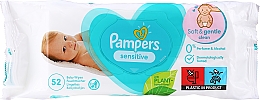 Дитячі вологі серветки з клапаном "Sensitive", 12х52 шт. - Pampers — фото N2