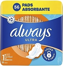 Гігієнічні прокладки, розмір 1, 56 шт. - Always Ultra Normal — фото N2