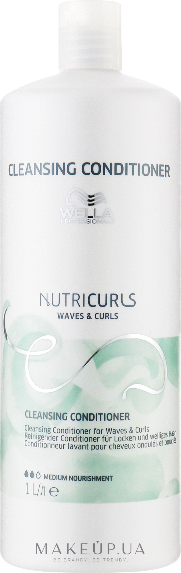Кондиционер для вьющихся волос - Wella Professionals Nutricurls Cleansing Conditioner for Waves and Curls  — фото 1000ml