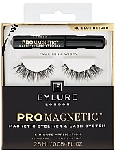 Набір - Eylure Pro Magnetic Kit Faux Mink Wispy (false/eyelashes + eyeliner/2.5ml) — фото N1