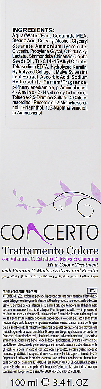 УЦЕНКА Крем-краска с витамином С, экстрактом мальвы и кератином - Punti Di Vista Concerto Color Treatment * — фото N3