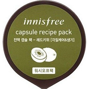 Капсульная ночная маска для лица на основе экстракта киви - Innisfree Capsule Recipe Pack Red Kiwi