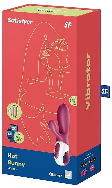 Вібратор-кролик, бордовий - Satisfyer Hot Bunny Connect App — фото N3