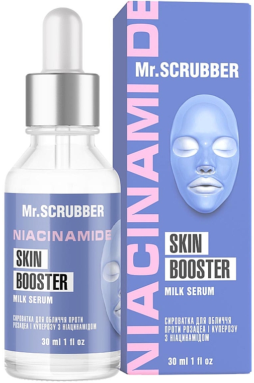 Сироватка для обличчя проти розацеа і куперозу, з ніацинамідом - Mr.Scrubber Face ID. Niacinamide Skin Booster Milk Serum