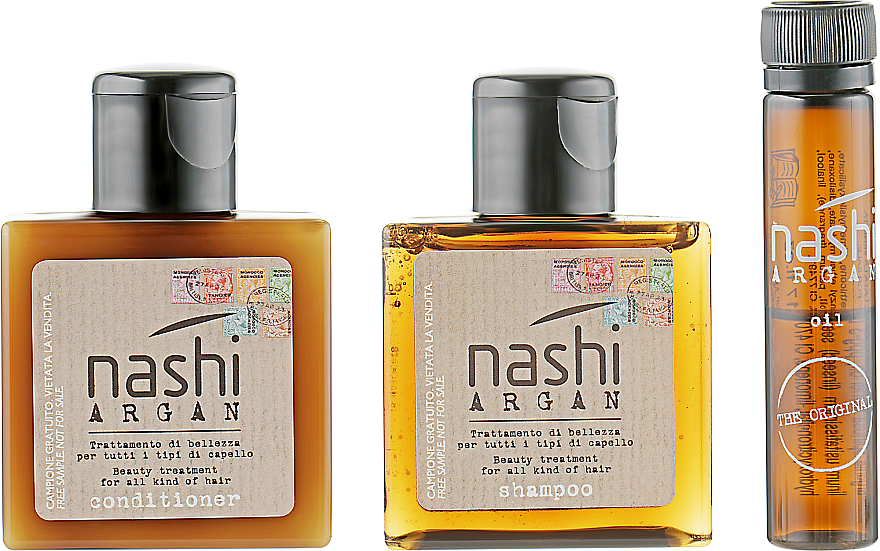 УЦЕНКА Дорожный набор - Nashi Argan (shm/30ml + cond/30ml + oil/5ml) *