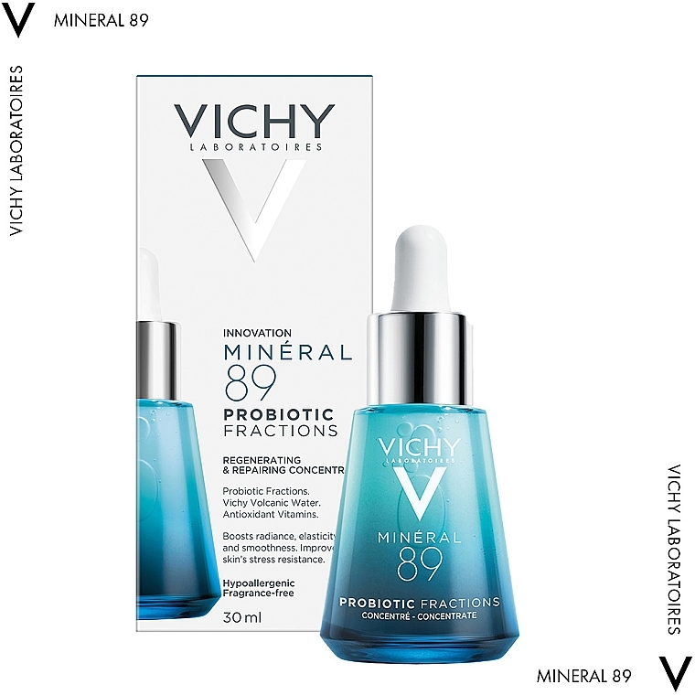 Концентрат з пробіотичними фракціями для відновлення та захисту шкіри обличчя - Vichy Mineral 89 Probiotic Fractions Concentrate — фото N2