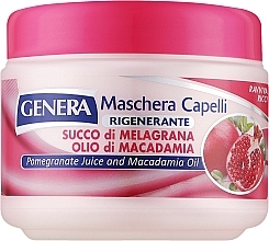 Восстанавливающая маска для волос с гранатовым соком и маслом макадамии - Genera Regenerating Hair Mask With Pomegranate Juice And Macadamia Oil — фото N1