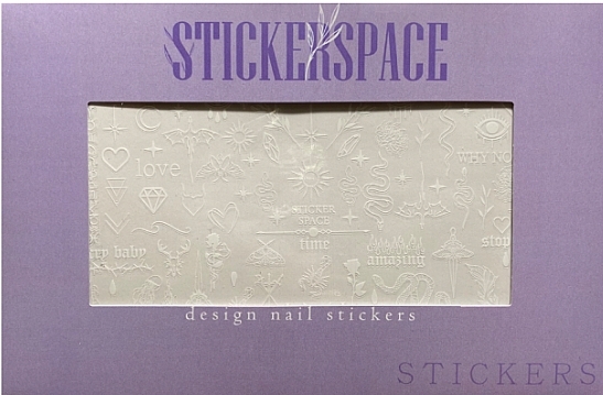 Дизайнерские наклейки для ногтей "Tattoo White" - StickersSpace — фото N2
