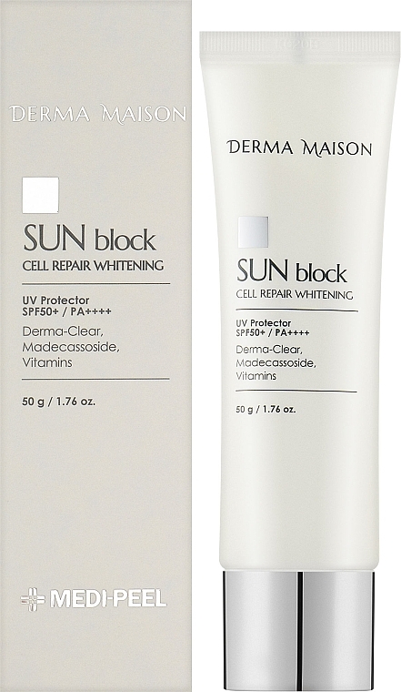 Солнцезащитный крем - MEDIPEEL Derma Maison Sun Block Cell Repair Whitening SPF50+PA++++  — фото N2
