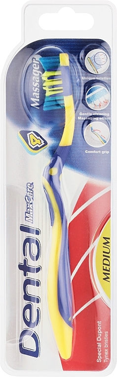 Зубна щітка "Massager", середня - Dental Max Care Toothbrus — фото N1