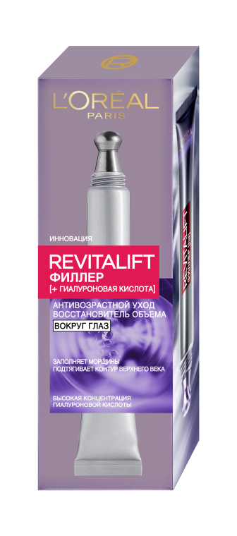 Восстанавливающий антивозрастной уход для кожи вокруг глаз с гиалуроновой кислотой - L'Oreal Paris Revitalift Ha