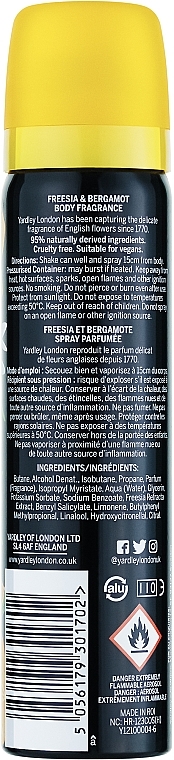 Yardley Freesia & Bergamot - Дезодорант — фото N2