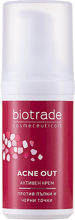 Активний крем для шкіри, схильної до акне та вугрового висипу - Biotrade Acne Out Active Cream