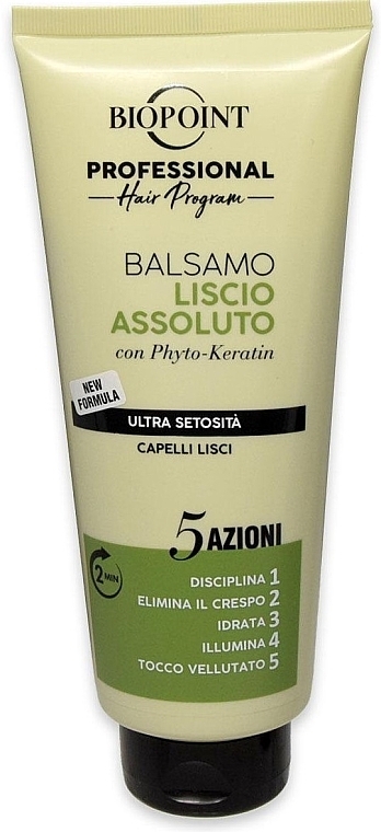 Бальзам для неслухняного й в'юнкого волосся - Biopoint Liscio Assoluto Balsamo — фото N1