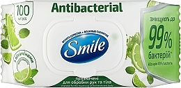 Влажные салфетки "Лайм", 100 шт. - Smile Baby Antibacterial — фото N2