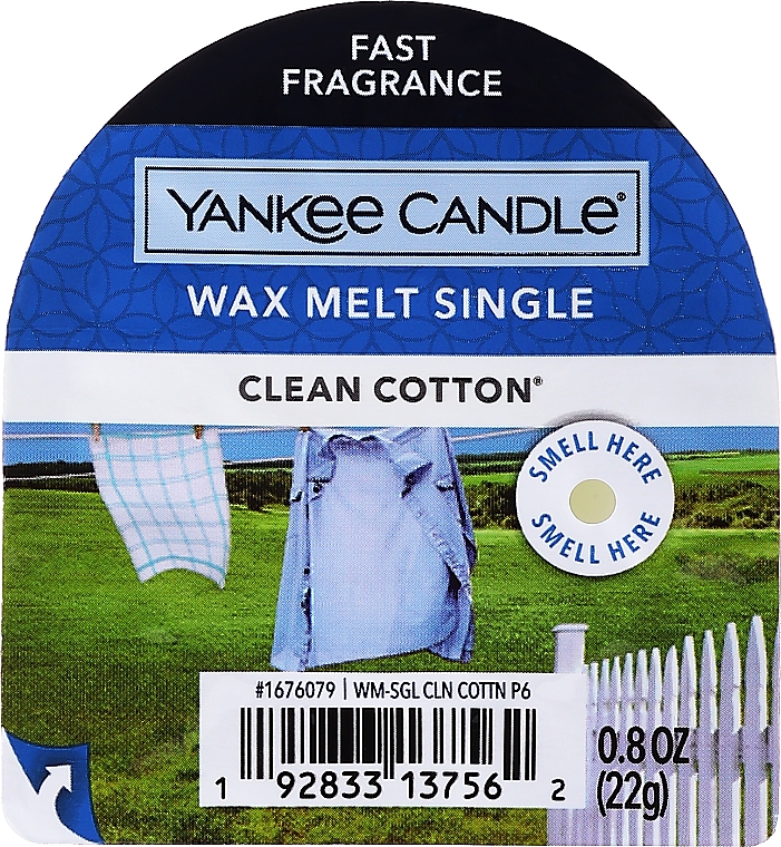Ароматичний віск - Yankee Candle Clean Cotton Tarts Wax Melts — фото N1