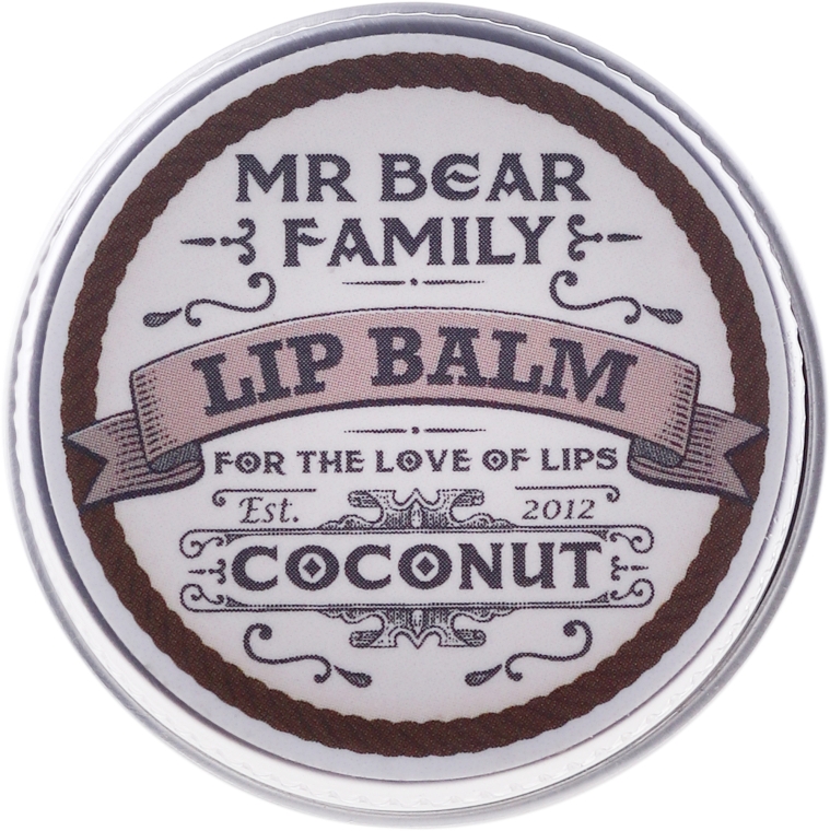 Бальзам для губ - Mr. Bear Family Lip Balm Coconut — фото N1