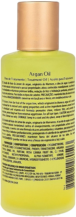 Аргановое масло для волос - Inoar Argan Treatment Oil — фото N2
