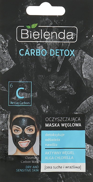 Очищувальна маска для сухої шкіри - Bielenda Carbo Detox Cleansing Mask Dry and Sensitive Skin
