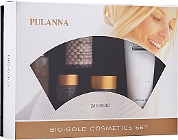 Набір - Pulanna Bio-Gold (eye/gel/21g + f/cr/2х60g + f/ton/60g + cl/milk/90g) — фото N1