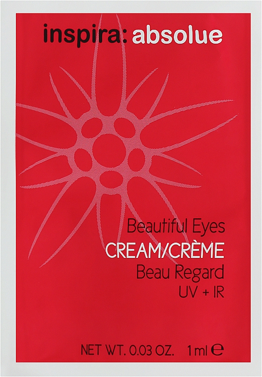 Омолаживающий крем для кожи вокруг глаз "Красивые глаза" - Inspira:cosmetics Inspira:absolue Beautiful Eyes Cream (пробник) — фото N1