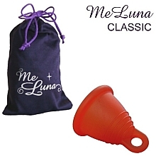 Менструальная чаша с петлей, размер S, красная - MeLuna Classic Shorty Menstrual Cup Ring — фото N1