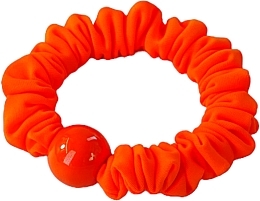 Резинка для волос с бусиной, оранжевая - Lolita Accessories — фото N1