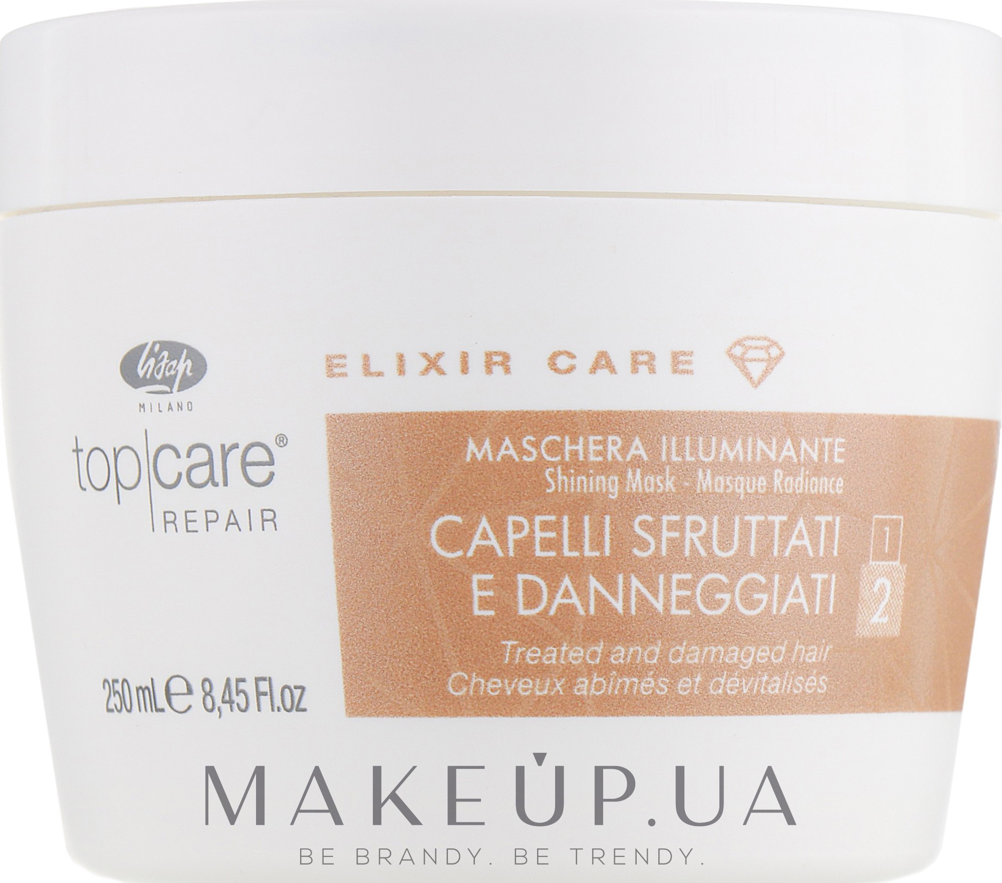 Маска для блеска волос - Lisap Top Care Repair Elixir Care Shining Mask — фото 250ml