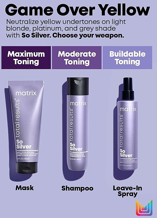 Спрей для волосся - Matrix Total Results So Silver All-In-One Toning Spray for Blonde and Silver Hair — фото N3
