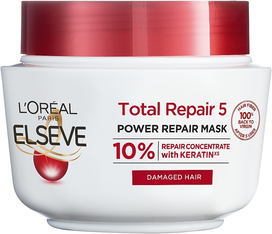 Відновлююча маска для пошкодженого волосся з кератином XS - LOreal Elseve 