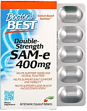 Аденозилметионін SAM-e, 400 мг, таблетки - Doctor's Best Double Strength — фото N2