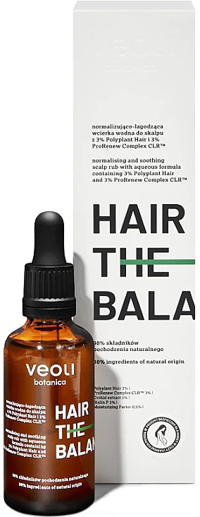 Нормализующий и успокаивающий водный лосьон для кожи головы - Veoli Botanica Hair The Balance — фото N1