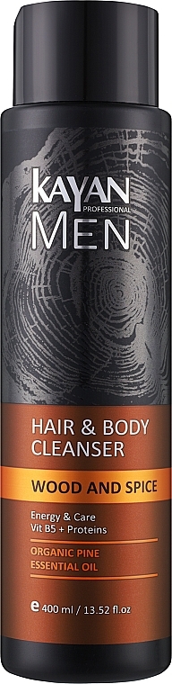 Гель для волосся та тіла, очищаючий - Kayan Professional Men Hair & Body Cleanser
