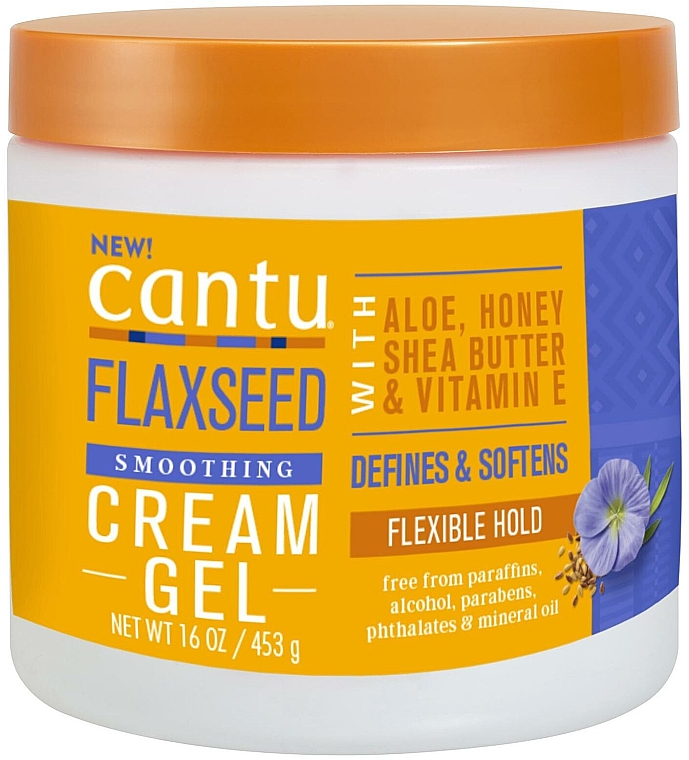 Разглаживающий гель для волос - Cantu Flaxseed Smoothing Cream Gel — фото N1