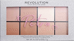 Палетка для контурування обличчя - Makeup Revolution X Petra Xoxo Highlight & Contour Palette — фото N2