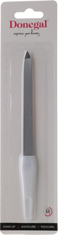 Пилочка для ногтей двусторонняя сапфирная, 17.5 см, 1020, белая - Donegal — фото N1