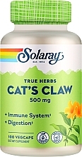 Пищевая добавка "Кошачий коготь", 500 mg - Solaray Cat's Claw — фото N1