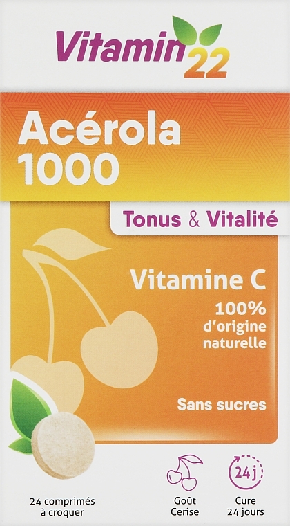 Жевательные таблетки с витамином С - Vitamin’22 Acerola — фото N1