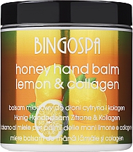 Парфумерія, косметика Бальзам для рук, з медом і лимоном - BingoSpa Honey Balm For Hands With Lemon And Collagen