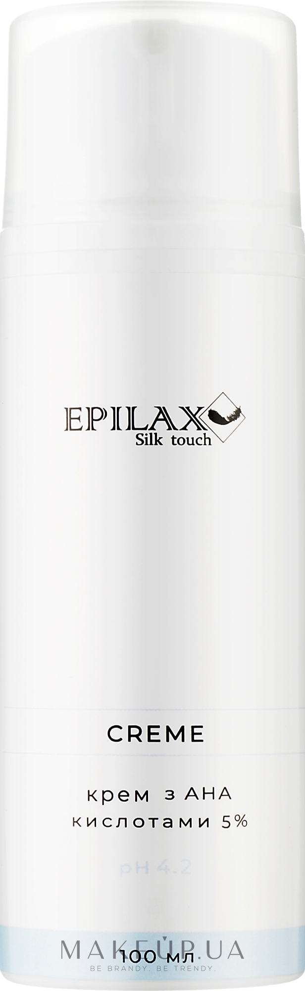 Крем-пілінг для тіла з АНА-кислотами 5% pH 4.2 - Epilax Silk Touch Cream — фото 100ml
