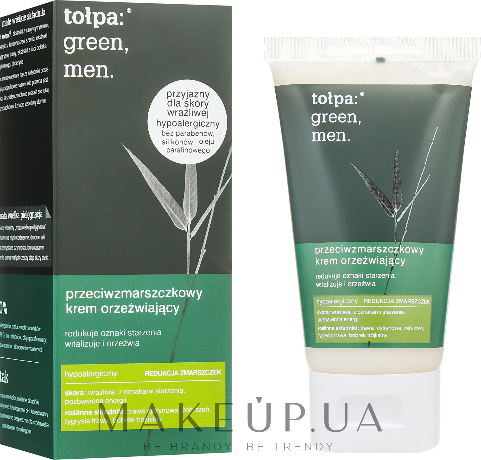 Освіжальний антивіковий крем для обличчя - Tolpa Anti-Wrinkle Refreshing Cream For Men — фото 50ml