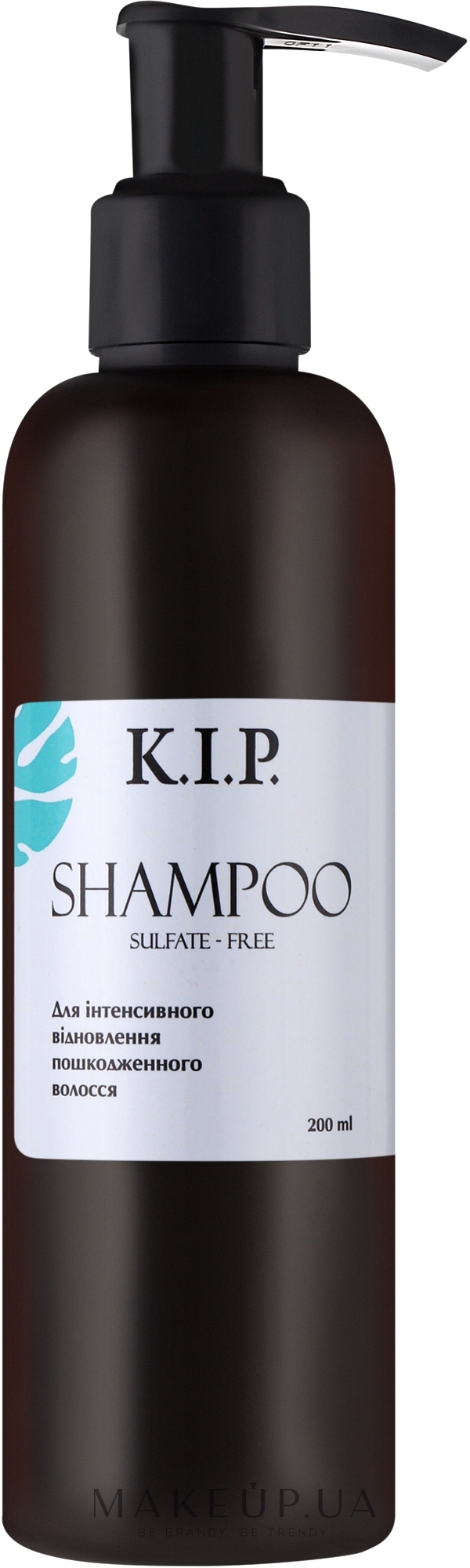 Бессульфатный шампунь для интенсивного восстановления поврежденных волос - K.I.P. Shampoo — фото 200ml