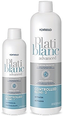 Набор - Montibello Platiblanc Advanced Controlled Blond (activator/400ml + oil/200ml) — фото N2