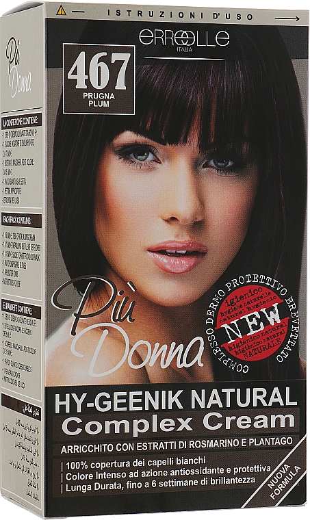 Професіональна крем-фарба для волосся - Erreelle Italia Piu' Donna Color Cream