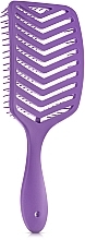 Продувная расческа для волос, фиолетовая - MAKEUP Massage Air Hair Brush Purple — фото N2