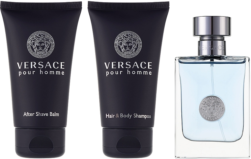 Versace Pour Homme - Набір (edt/50ml + sh/gel/50ml + ash/balm/50ml) — фото N2